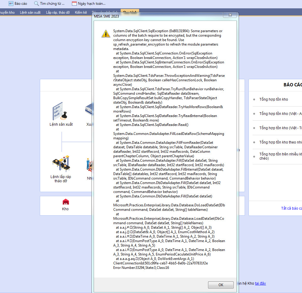 Hướng dẫn sửa lỗi khi tính giá thành